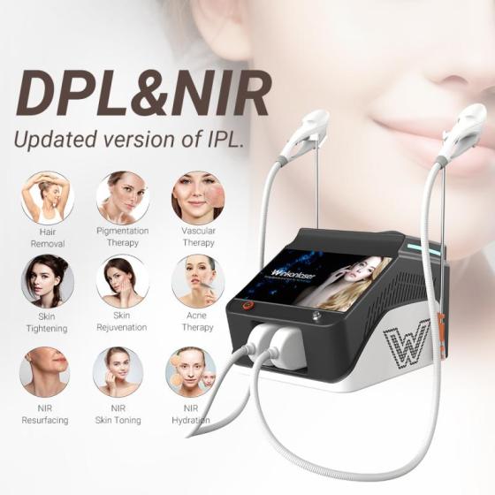 2-in-1 Laser Hair Removal DPL NIR Milk Light Skin Rejuvenation Tattoo Pigment Acne Removal Machine