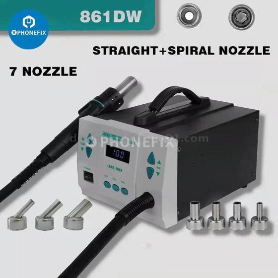 Aifen 861DW 700 W Hot Air Gun BGA Rework Station – with 7 Nozzles – Electronics Repair