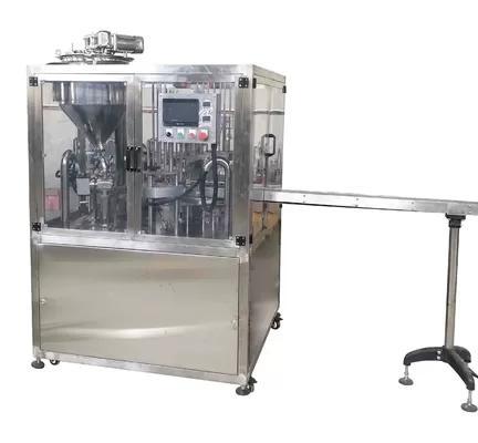 Double-Head Rotary Cup Filling and Sealing Machine – Plastic Tube for Ketchup, Sauce, Cup