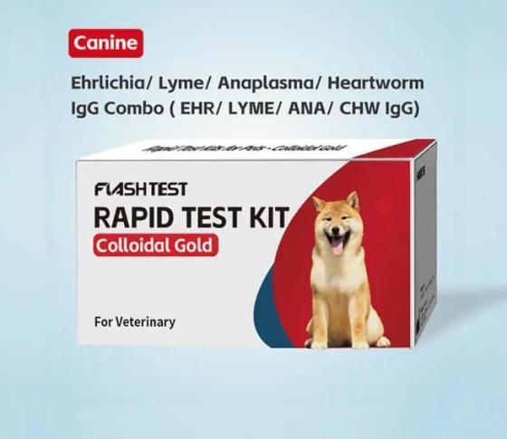 Ehrlichia/Lyme/Anaplasma/Heartworm IgG Combo Test Kit (EHR/LYME/ANA/CHW IgG)-Multiplex Veterinary Ser