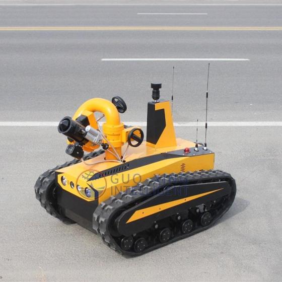 Guoxing Firefighting Robot with 40 L/s Water Cannon and Triple Camera System – Autonomous Fire Resp