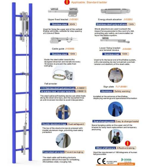JMIND Vertical Lifeline – Fall Protection System – Safety Equipment – Supplier