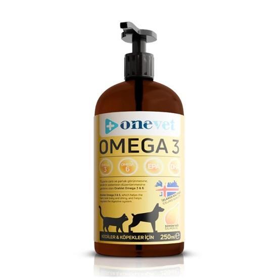 OneVet Omega-3 Fish Oil – 250 mL for Cats &amp; Dogs – Immune, Skin &amp; Fur Support – Pet Sup