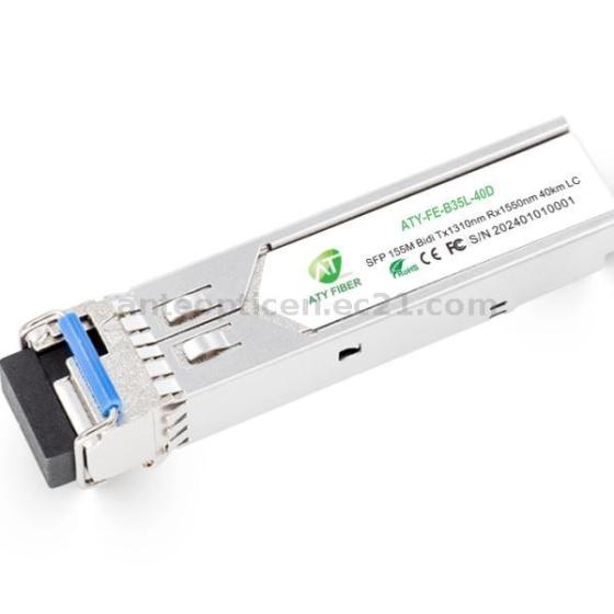 Wholesale SFP BIDI Transceiver – 155 Mbps, 40 km, 1310/1550 nm, SM, LC, DDM – Fiber Optic – For